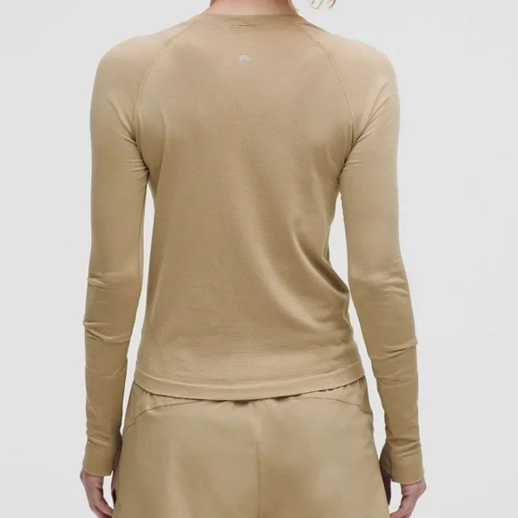 NWT Lululemon Swiftly Tech Long-Sleeve Shirt 2.0 Waist Length, Sheer Oak, Sz 14 - Picture 2 of 6